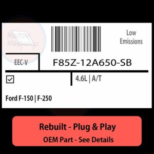 F85Z-12A650-SB EECV ECU - PLUG & PLAY |  Ford F-150 | F-250 | ECM PCM BCM Engine Control Computer OEM