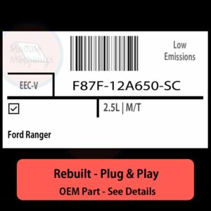 F87F-12A650-SC EECV ECU - PLUG & PLAY |  Ford Ranger | ECM PCM BCM Engine Control Computer OEM