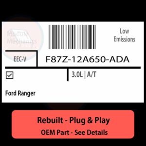 F87Z-12A650-ADA EECV ECU - PLUG & PLAY |  Ford Ranger | ECM PCM BCM Engine Control Computer OEM