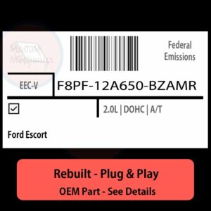 F8PF-12A650-BZAMR EECV ECU - PLUG & PLAY |  Ford Escort | ECM PCM BCM Engine Control Computer OEM