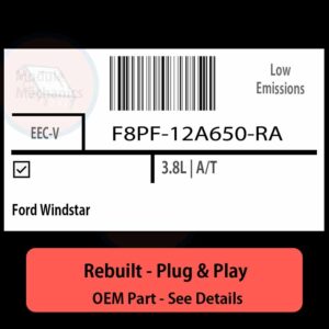 F8PF-12A650-RA EECV ECU - PLUG & PLAY |  Ford Windstar | ECM PCM BCM Engine Control Computer OEM