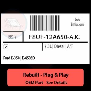 F8UF-12A650-AJC EECV ECU - PLUG & PLAY |  Ford E-350 | E-450SD | ECM PCM BCM Engine Control Computer OEM