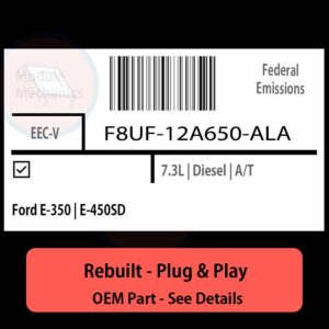 F8UF-12A650-ALA EECV ECU - PLUG & PLAY |  Ford E-350 | E-450SD | ECM PCM BCM Engine Control Computer OEM