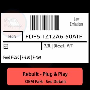 FDF6-TZ12A6-50ATF EECV ECU - PLUG & PLAY |  Ford F-250 | F-350 | F-450 | ECM PCM BCM Engine Control Computer OEM