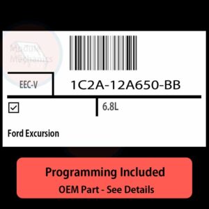 1C2A-12A650-BB / EEC-V ECU with PROGRAMMING - VIN & Security | Ford Excursion  | ECM PCM Engine Control Computer OEM