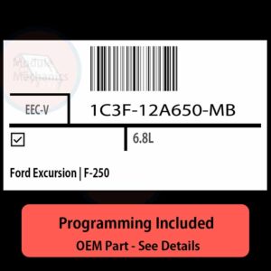 1C3F-12A650-MB / EEC-V ECU with PROGRAMMING - VIN & Security | Ford Excursion | F-250  | ECM PCM Engine Control Computer OEM