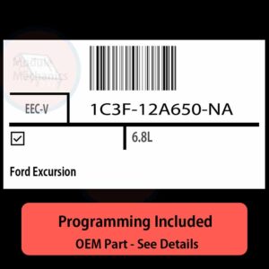 1C3F-12A650-NA / EEC-V ECU with PROGRAMMING - VIN & Security | Ford Excursion  | ECM PCM Engine Control Computer OEM