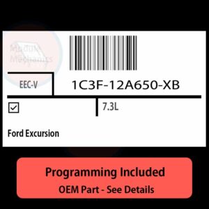 1C3F-12A650-XB / EEC-V ECU with PROGRAMMING - VIN & Security | Ford Excursion  | ECM PCM Engine Control Computer OEM