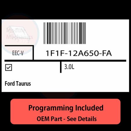 1F1F-12A650-FA / EEC-V ECU with PROGRAMMING - VIN & Security | Ford Taurus  | ECM PCM Engine Control Computer OEM