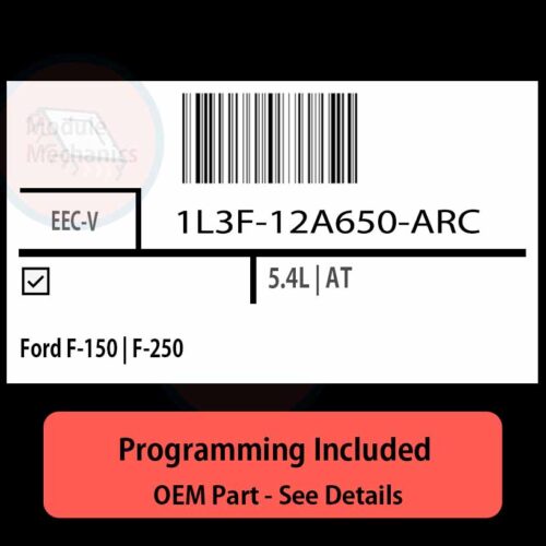 1L3F-12A650-ARC / EEC-V ECU with PROGRAMMING - VIN & Security | Ford F-150 | F-250  | ECM PCM Engine Control Computer OEM