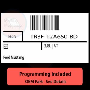 1R3F-12A650-BD / EEC-V ECU with PROGRAMMING - VIN & Security | Ford Mustang  | ECM PCM Engine Control Computer OEM