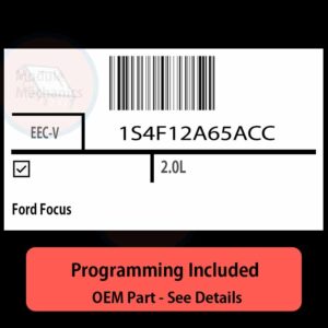 1S4F12A65ACC / EEC-V ECU with PROGRAMMING - VIN & Security | Ford Focus  | ECM PCM Engine Control Computer OEM