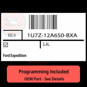 1U7Z-12A650-BXA / EEC-V ECU with PROGRAMMING - VIN & Security | Ford Expedition  | ECM PCM Engine Control Computer OEM