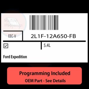 2L1F-12A650-FB / EEC-V ECU with PROGRAMMING - VIN & Security | Ford Expedition  | ECM PCM Engine Control Computer OEM