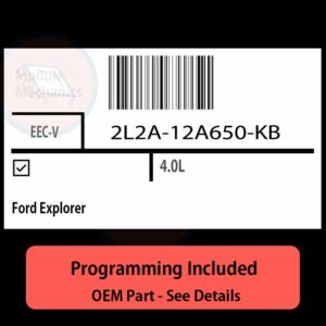 2L2A-12A650-KB / EEC-V ECU with PROGRAMMING - VIN & Security | Ford Explorer  | ECM PCM Engine Control Computer OEM
