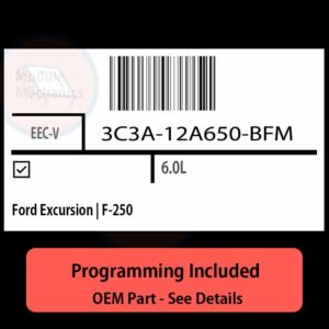 3C3A-12A650-BFM / EEC-V ECU with PROGRAMMING - VIN & Security | Ford Excursion | F-250  | ECM PCM Engine Control Computer OEM
