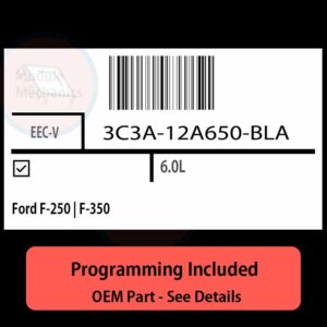 3C3A-12A650-BLA / EEC-V ECU with PROGRAMMING - VIN & Security | Ford F-250 | F-350  | ECM PCM Engine Control Computer OEM