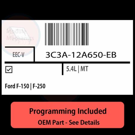 3C3A-12A650-EB / EEC-V ECU with PROGRAMMING - VIN & Security | Ford F-150 | F-250  | ECM PCM Engine Control Computer OEM
