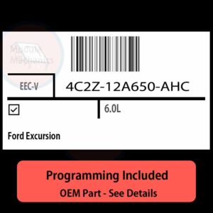 4C2Z-12A650-AHC / EEC-V ECU with PROGRAMMING - VIN & Security | Ford Excursion  | ECM PCM Engine Control Computer OEM