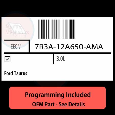7R3A-12A650-AMA / EEC-V ECU with PROGRAMMING - VIN & Security | Ford Taurus  | ECM PCM Engine Control Computer OEM