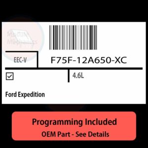 F75F-12A650-XC / EEC-V ECU with PROGRAMMING - VIN & Security | Ford Expedition  | ECM PCM Engine Control Computer OEM