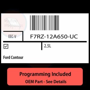 F7RZ-12A650-UC / EEC-V ECU with PROGRAMMING - VIN & Security | Ford Contour  | ECM PCM Engine Control Computer OEM