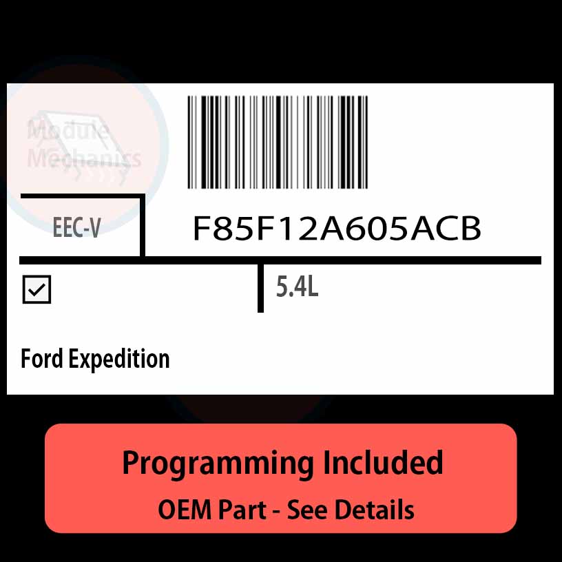F85F12A605ACB / EEC-V ECU with PROGRAMMING - VIN & Security | Ford ...