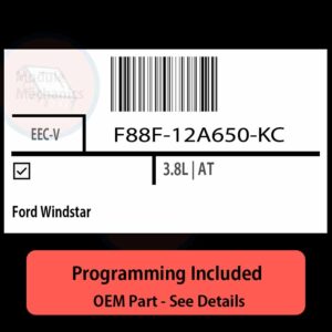 F88F-12A650-KC / EEC-V ECU with PROGRAMMING - VIN & Security | Ford Windstar  | ECM PCM Engine Control Computer OEM