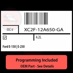 XC2F-12A650-GA / EEC-V ECU with PROGRAMMING - VIN & Security | Ford E-150 | E-250  | ECM PCM Engine Control Computer OEM