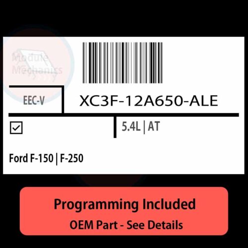 XC3F-12A650-ALE / EEC-V ECU with PROGRAMMING - VIN & Security | Ford F-150 | F-250  | ECM PCM Engine Control Computer OEM