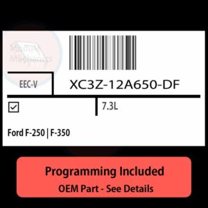 XC3Z-12A650-DF / EEC-V ECU with PROGRAMMING - VIN & Security | Ford F-250 | F-350  | ECM PCM Engine Control Computer OEM