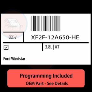 XF2F-12A650-HE / EEC-V ECU with PROGRAMMING - VIN & Security | Ford Windstar  | ECM PCM Engine Control Computer OEM