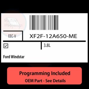 XF2F-12A650-ME / EEC-V ECU with PROGRAMMING - VIN & Security | Ford Windstar  | ECM PCM Engine Control Computer OEM