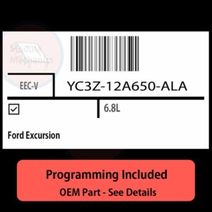 YC3Z-12A650-ALA / EEC-V ECU with PROGRAMMING - VIN & Security | Ford Excursion  | ECM PCM Engine Control Computer OEM