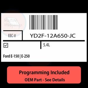 YD2F-12A650-JC / EEC-V ECU with PROGRAMMING - VIN & Security | Ford E-150 | E-250  | ECM PCM Engine Control Computer OEM