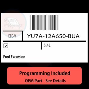 YU7A-12A650-BUA / EEC-V ECU with PROGRAMMING - VIN & Security | Ford Excursion  | ECM PCM Engine Control Computer OEM