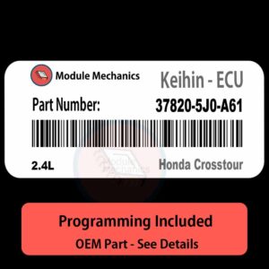 37820-5J0-A61 | 2.4L ECU with PROGRAMMING - VIN & Security | Honda Crosstour  | ECM PCM Engine Control Computer OEM