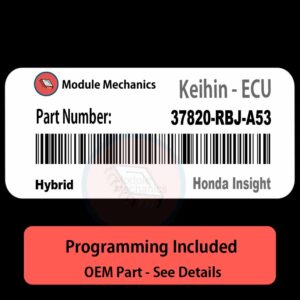 37820-RBJ-A53 | Hybrid ECU with PROGRAMMING - VIN & Security | Honda Insight  | ECM PCM Engine Control Computer OEM