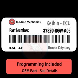 37820-RGW-A06 / 3.5L | AT ECU with PROGRAMMING - VIN & Security | Honda Odyssey  | ECM PCM Engine Control Computer OEM