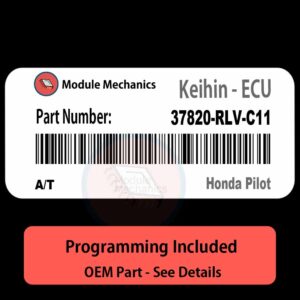 37820-RLV-C11 | A/T ECU with PROGRAMMING - VIN & Security | Honda Pilot  | ECM PCM Engine Control Computer OEM