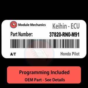 37820-RN0-M91 | A/T ECU with PROGRAMMING - VIN & Security | Honda Pilot  | ECM PCM Engine Control Computer OEM