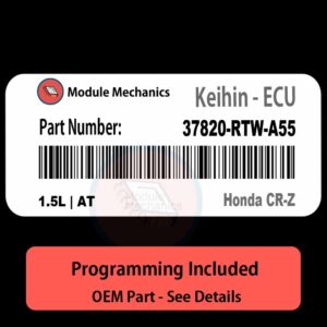 37820-RTW-A55 / 1.5L | AT ECU with PROGRAMMING - VIN & Security | Honda CR-Z  | ECM PCM Engine Control Computer OEM