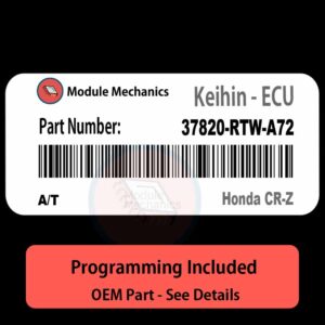 37820-RTW-A72 | A/T ECU with PROGRAMMING - VIN & Security | Honda CR-Z  | ECM PCM Engine Control Computer OEM