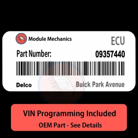 09357440 ECU - VIN PROGRAMMED | Buick Park Avenue | ECM PCM BCM Engine Control Computer OEM