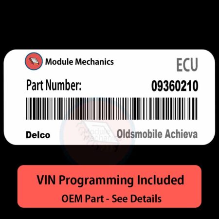 09360210 ECU - VIN PROGRAMMED | Oldsmobile Achieva | ECM PCM BCM Engine Control Computer OEM