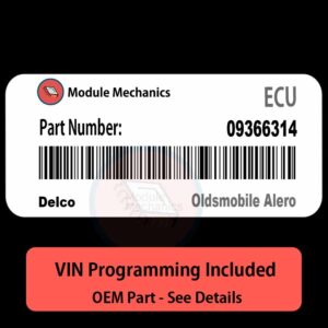 09366314 ECU - VIN PROGRAMMED | Oldsmobile Alero | ECM PCM BCM Engine Control Computer OEM
