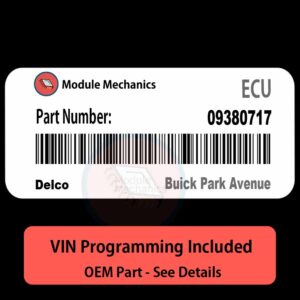 09380717 ECU - VIN PROGRAMMED | Buick Park Avenue | ECM PCM BCM Engine Control Computer OEM