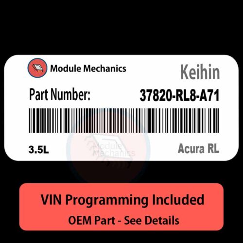 37820-RL8-A71 / 3.5L ECU with PROGRAMMING - VIN & Security | Acura RL  | ECM PCM Engine Control Computer OEM