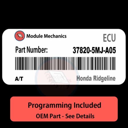 37820-5MJ-A05 / A/T ECU with PROGRAMMING - VIN & Security | Honda Ridgeline  | ECM PCM Engine Control Computer OEM