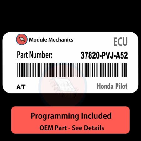 37820-PVJ-A52 / A/T ECU with PROGRAMMING - VIN & Security | Honda Pilot  | ECM PCM Engine Control Computer OEM